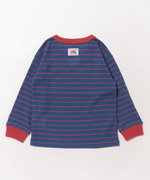 FRUIT OF THE LOOM（フルーツオブザルーム）の「ワッフルボーダーロンT / キッズ / ユニセックス / バイカラー（Tシャツ/カットソー・キッズ・ピンク/ブルー/アイボリー・110cm/130cm/150cm）」の4枚目の写真