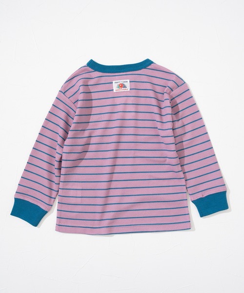 FRUIT OF THE LOOM（フルーツオブザルーム）の「ワッフルボーダーロンT / キッズ / ユニセックス / バイカラー（Tシャツ/カットソー・キッズ・ピンク/ブルー/アイボリー・110cm/130cm/150cm）」の5枚目の写真