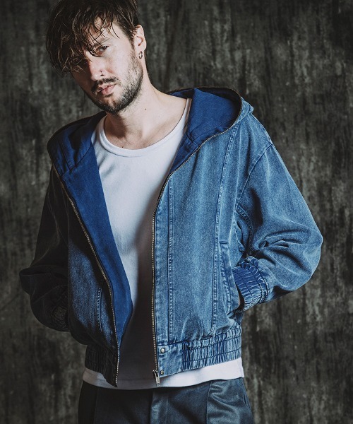 NO ID.（ノーアイディ）の「mj11143- ﾏﾙﾁｼｰﾑﾌｰﾃﾞｯﾄﾞBLZ ブルゾン(857006-328B)（ブルゾン・メンズ・グレー/ブラック/ネイビー・ONE SIZE）」の3枚目の写真