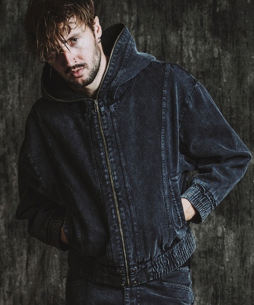 NO ID.（ノーアイディ）の「mj11143- ﾏﾙﾁｼｰﾑﾌｰﾃﾞｯﾄﾞBLZ ブルゾン(857006-328B)（ブルゾン・メンズ・グレー/ブラック/ネイビー・ONE SIZE）」の2枚目の写真