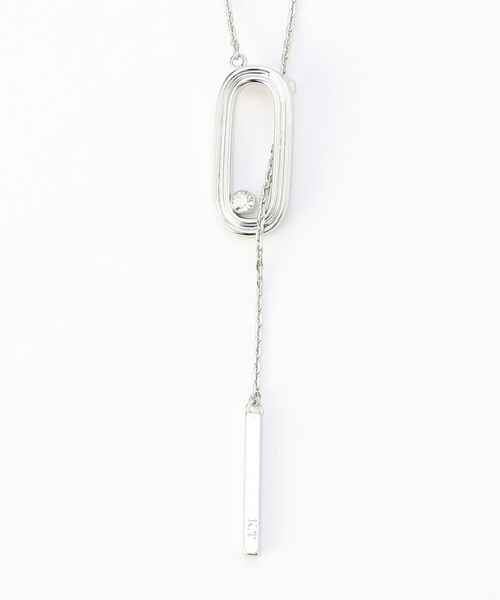 K.T KIYOKO TAKASE（キヨコタカセ）の「オーバルパーツスライド ネックレス（ネックレス・レディース・シルバー・FREE）」の4枚目の写真