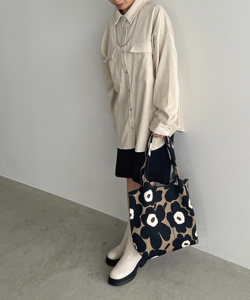 210nouve（トゥージュヌーブ）の「花柄 ニット トートバッグ（トートバッグ・レディース・ピンク/アイボリー/ブラック/ベージュ・FREE）」の22枚目の写真