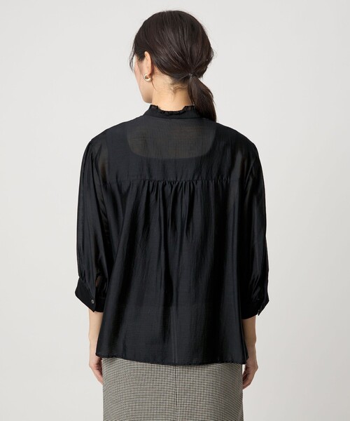 バーバリー　ブラックレーベル　フリルブラウス　レディースブラウス バーバリーブラックレーベル(BURBERRY BLACK LABEL)|半袖フリル