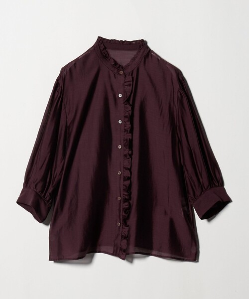 セール】フロントネック フリル ブラウス（シャツ/ブラウス）｜green