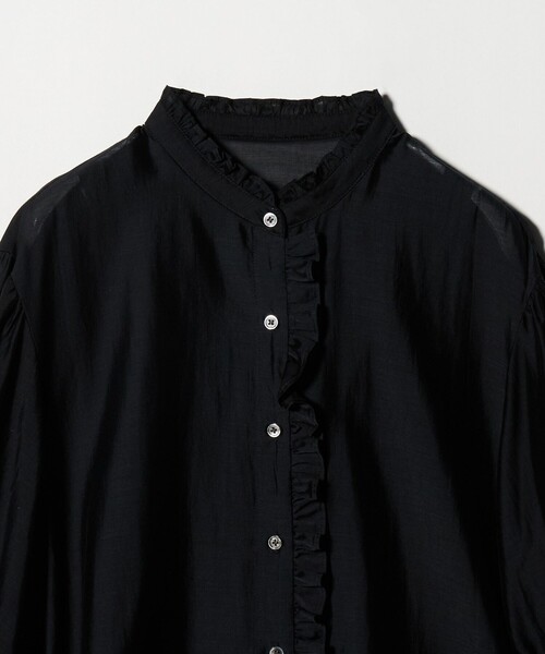 セール】フロントネック フリル ブラウス（シャツ/ブラウス）｜green