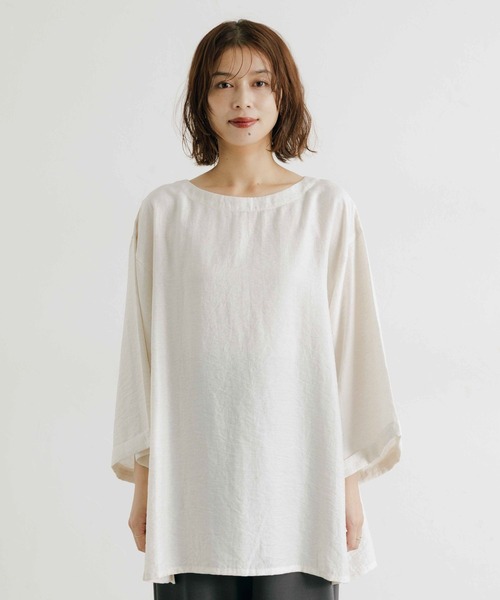 セール】ダブルフロントテントラインチュニックプルオーバー（シャツ