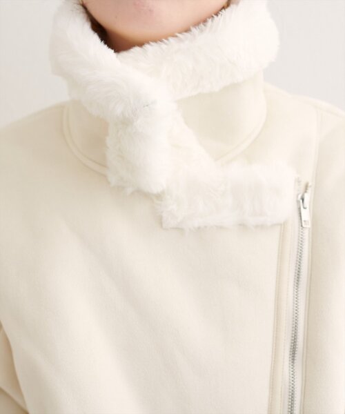 natural couture（ナチュラルクチュール）の「フェイクファームートンブルゾン（ブルゾン・レディース・ブラウン/モカ/アイボリー・FREE）」の21枚目の写真