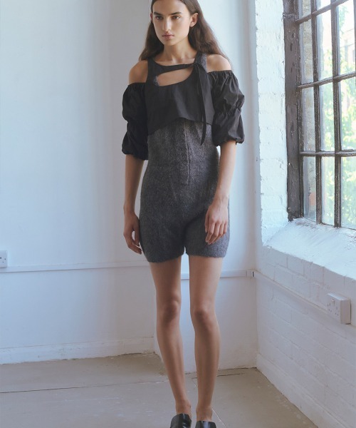 TELOPLAN(テーロプラン)の「【TELOPLAN】Maisie Top / マイシートップ(Tシャツ/カットソー・レディース・ブルー/ブラック・ONE SIZE)」の1枚目の写真