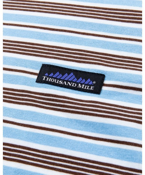 THOUSAND MILE（サウザンドマイル）の「[Unisex]SHORT SLEEVE T-SHIRT T/C JERSEY BORDER/ショートスリーブTシャツ ボーダー（Tシャツ/カットソー・レディース・ブルー系その他/オレンジ系その他・L/S/XS/XL/M）」の11枚目の写真