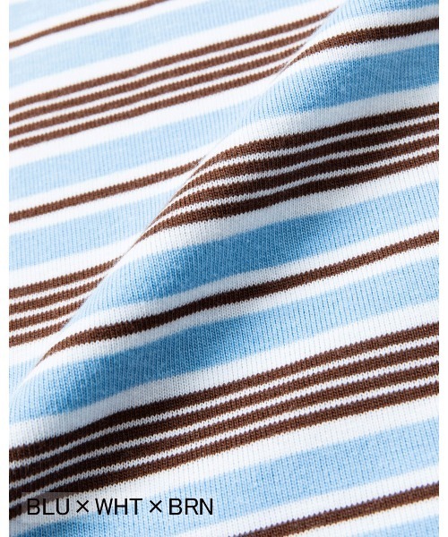 THOUSAND MILE（サウザンドマイル）の「[Unisex]SHORT SLEEVE T-SHIRT T/C JERSEY BORDER/ショートスリーブTシャツ ボーダー（Tシャツ/カットソー・レディース・ブルー系その他/オレンジ系その他・L/S/XS/XL/M）」の15枚目の写真