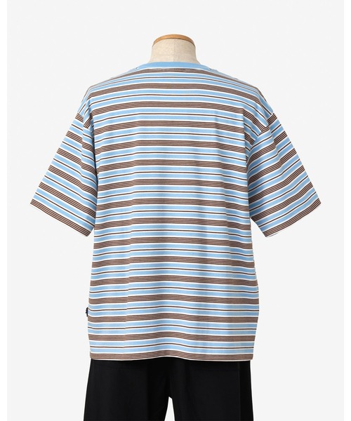 THOUSAND MILE（サウザンドマイル）の「[Unisex]SHORT SLEEVE T-SHIRT T/C JERSEY BORDER/ショートスリーブTシャツ ボーダー（Tシャツ/カットソー・レディース・ブルー系その他/オレンジ系その他・L/S/XS/XL/M）」の3枚目の写真