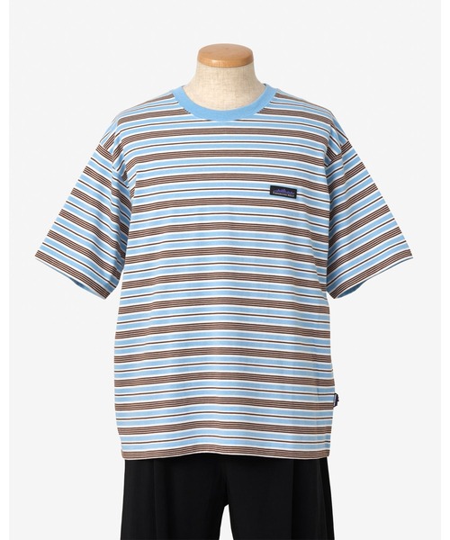 THOUSAND MILE（サウザンドマイル）の「[Unisex]SHORT SLEEVE T-SHIRT T/C JERSEY BORDER/ショートスリーブTシャツ ボーダー（Tシャツ/カットソー・レディース・ブルー系その他/オレンジ系その他・L/S/XS/XL/M）」の6枚目の写真