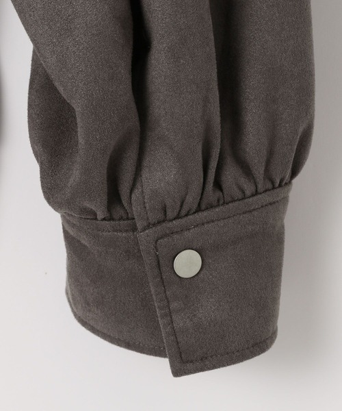 LEPSIM(レプシィム)の「フェイクスエードブルゾン 582416(ブルゾン・レディース・ベージュ系その他/ブラック/チャコールグレー・FREE)」の6枚目の写真