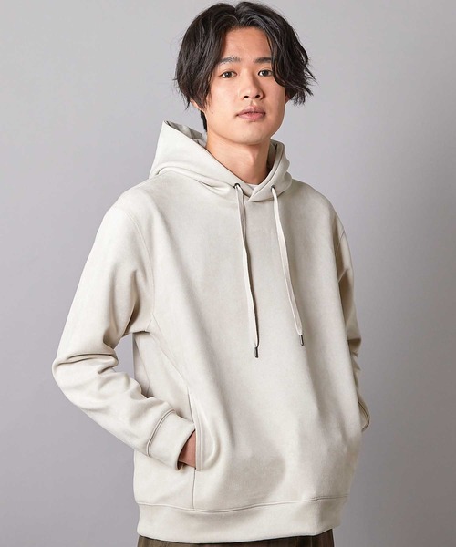 UNION STATION（ユニオンステーション）の「リラックスフィットフェイクスウェード パーカー（スウェット・メンズ・ホワイト/キャメル/ブラック/グレー/ブルーグリーン・M/L/LL）」の20枚目の写真