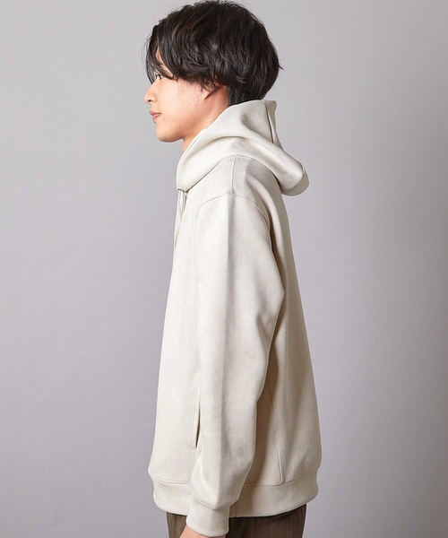 UNION STATION（ユニオンステーション）の「リラックスフィットフェイクスウェード パーカー（スウェット・メンズ・ホワイト/キャメル/ブラック/グレー/ブルーグリーン・M/L/LL）」の8枚目の写真