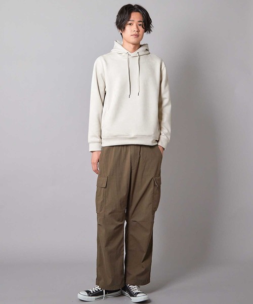 UNION STATION（ユニオンステーション）の「リラックスフィットフェイクスウェード パーカー（スウェット・メンズ・ホワイト/キャメル/ブラック/グレー/ブルーグリーン・M/L/LL）」の11枚目の写真