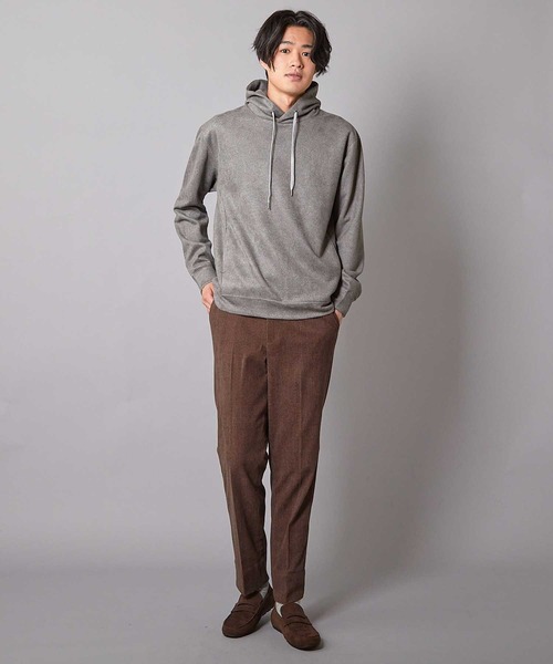 UNION STATION（ユニオンステーション）の「リラックスフィットフェイクスウェード パーカー（スウェット・メンズ・ホワイト/キャメル/ブラック/グレー/ブルーグリーン・M/L/LL）」の17枚目の写真