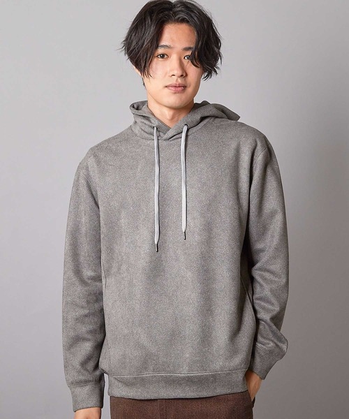 UNION STATION（ユニオンステーション）の「リラックスフィットフェイクスウェード パーカー（スウェット・メンズ・ホワイト/キャメル/ブラック/グレー/ブルーグリーン・M/L/LL）」の13枚目の写真