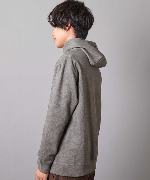 UNION STATION（ユニオンステーション）の「リラックスフィットフェイクスウェード パーカー（スウェット・メンズ・ホワイト/キャメル/ブラック/グレー/ブルーグリーン・M/L/LL）」の18枚目の写真