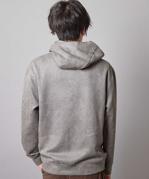 UNION STATION（ユニオンステーション）の「リラックスフィットフェイクスウェード パーカー（スウェット・メンズ・ホワイト/キャメル/ブラック/グレー/ブルーグリーン・M/L/LL）」の12枚目の写真