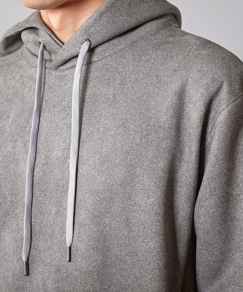 UNION STATION（ユニオンステーション）の「リラックスフィットフェイクスウェード パーカー（スウェット・メンズ・ホワイト/キャメル/ブラック/グレー/ブルーグリーン・M/L/LL）」の10枚目の写真