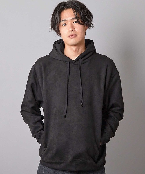 UNION STATION（ユニオンステーション）の「リラックスフィットフェイクスウェード パーカー（スウェット・メンズ・ホワイト/キャメル/ブラック/グレー/ブルーグリーン・M/L/LL）」の9枚目の写真