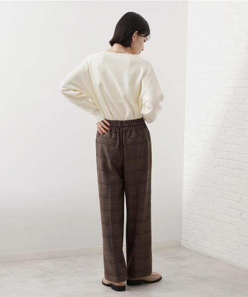 THE SHOP TK （ザ ショップ ティーケー ）の「【着丈選べる/XS～XLサイズ】あったか裏起毛ワイドパンツ（その他パンツ・レディース・ブラック/アイボリー/ダークブラウン系1/チャコールグレー・13/12/14/11/10/03/01/02）」の7枚目の写真