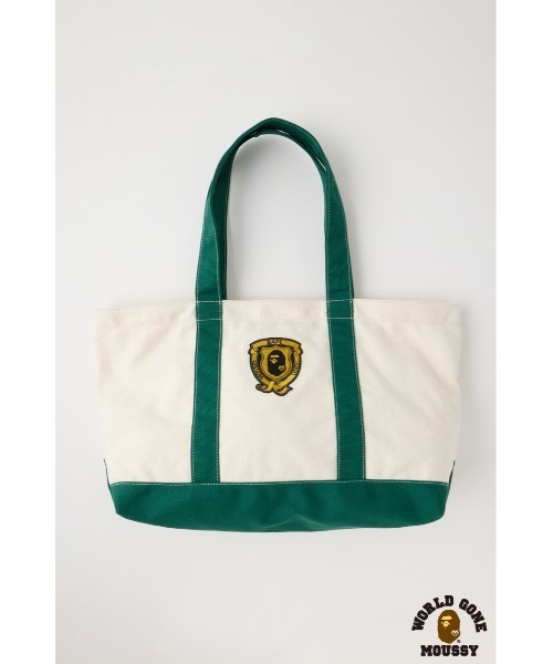 MOUSSY(マウジー)の「BP/MS EMBLEM トートバッグ(トートバッグ・レディース・グリーン/ネイビー・FREE)」の2枚目の写真