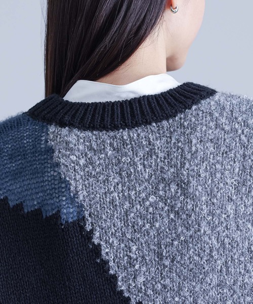 kOhAKU（コハク）の「『異素材配色切替ニット』（ニット/セーター・レディース・ブラウン/ブラック・FREE）」の19枚目の写真