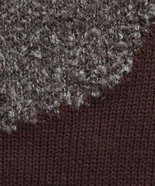 kOhAKU（コハク）の「『異素材配色切替ニット』（ニット/セーター・レディース・ブラウン/ブラック・FREE）」の14枚目の写真