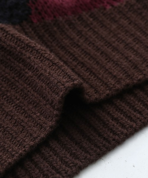 kOhAKU（コハク）の「『異素材配色切替ニット』（ニット/セーター・レディース・ブラウン/ブラック・FREE）」の5枚目の写真