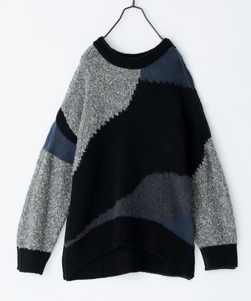 kOhAKU（コハク）の「『異素材配色切替ニット』（ニット/セーター・レディース・ブラウン/ブラック・FREE）」の8枚目の写真