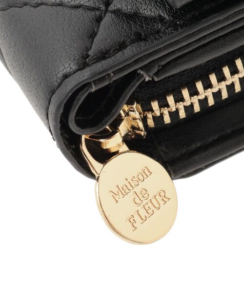 すず«♡» Maison de FLEUR キルティングFリボンウォレット ベルトリボンミニウォレット/Maison de FLEUR（メゾン ド フルール）の