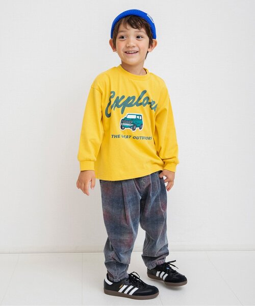 BREEZE（ブリーズ）の「【ジュニア対応】インディゴコーデユロイチェックパンツ（その他パンツ・キッズ・サックスブルー/ネイビー・80/90/100/120/130/140/110）」の16枚目の写真