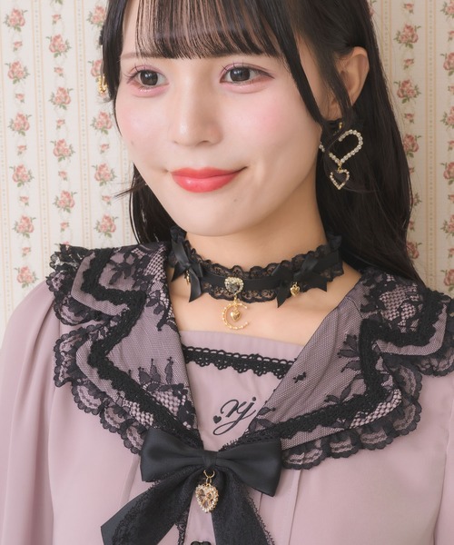 ROJITA（ロジータ）の「ダブルリボンムーンチャームチョーカー（チョーカー・レディース・ブラック/ピンク/マルチ・FREE）」の16枚目の写真
