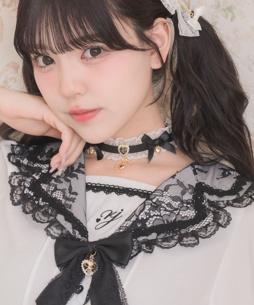 ROJITA（ロジータ）の「ダブルリボンムーンチャームチョーカー（チョーカー・レディース・ブラック/ピンク/マルチ・FREE）」の13枚目の写真