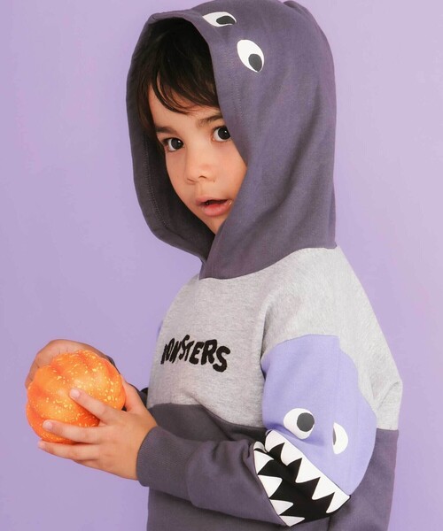 SLAP SLIP（スラップスリップ）の「ぎょろぎょろモンスターかくれんぼトレーナー(80~130cm)（パーカー・キッズ・グリーン/ネイビー・110cm/120cm/130cm/90cm/100cm/80ｃｍ）」の10枚目の写真