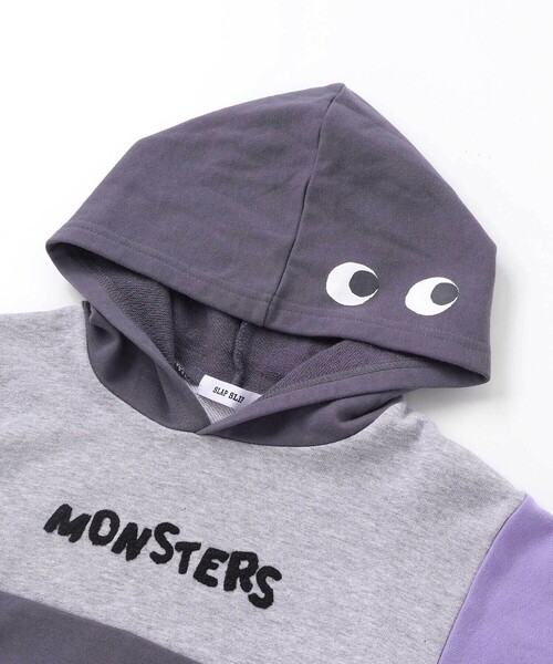 SLAP SLIP（スラップスリップ）の「ぎょろぎょろモンスターかくれんぼトレーナー(80~130cm)（パーカー・キッズ・グリーン/ネイビー・110cm/120cm/130cm/90cm/100cm/80ｃｍ）」の15枚目の写真