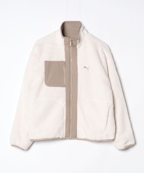 PUMA(プーマ)の「プーマ PUMA リバーシブル ハイブリッド シェルパ JKT(ブルゾン・レディース・ブラック/クリーム・M/L)」の1枚目の写真