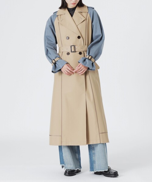 【美品】ブロッキングトレンチコート LOVELESS（ラブレス） トレンチコート コート ブロッキングトレンチ