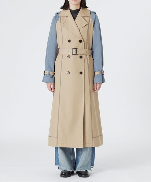 ベージュデニムトレンチコート 春本番に向けて“デニム”と“スプリングコート”が欠かせない!!人気記事