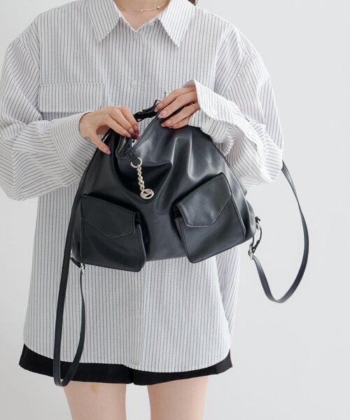 新色アイボリー/ピンク 》【@lily.s_y 企画】lilyチャーム3wayBAG 