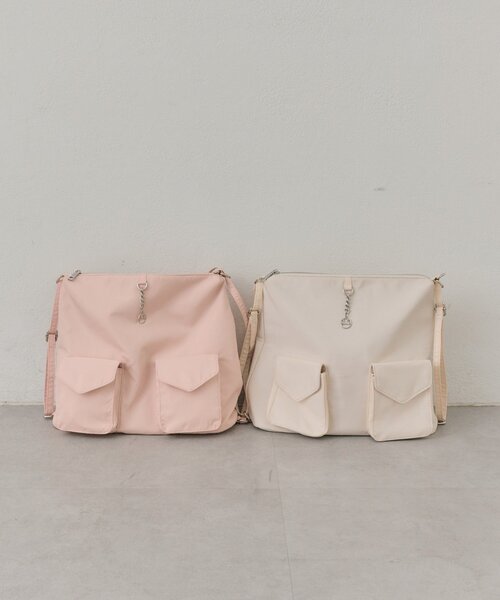 mystic（ミスティック）の「《マルチWAY》【@lily.s_y 企画】lilyチャーム3wayBAG（トートバッグ・レディース・ブラック/キャメル/ピンク/アイボリー/ダークブラウン・ONE SIZE）」の10枚目の写真