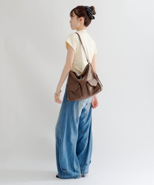 mystic（ミスティック）の「《マルチWAY》【@lily.s_y 企画】lilyチャーム3wayBAG（トートバッグ・レディース・ブラック/キャメル/ピンク/アイボリー/ダークブラウン・ONE SIZE）」の19枚目の写真