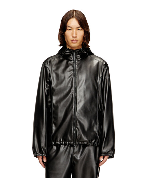 メンズ ブラックフード付きジャケット J-HIVES-PGBX（ブルゾン