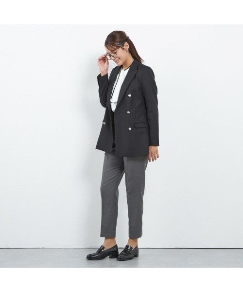 SUIT SELECT(スーツセレクト)の「【SILVER LINE】【秋冬】6釦2掛けダブルリミテッドブレザー/SUPER100'S(テーラードジャケット・レディース・ブラック/ネイビー/グレー/ダークグレー・SMALL/MEDIUM/LARGE/X-LARGE)」の7枚目の写真