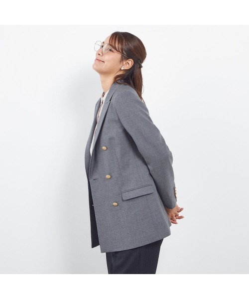 SUIT SELECT(スーツセレクト)の「【SILVER LINE】【秋冬】6釦2掛けダブルリミテッドブレザー/SUPER100'S(テーラードジャケット・レディース・ブラック/ネイビー/グレー/ダークグレー・SMALL/MEDIUM/LARGE/X-LARGE)」の19枚目の写真