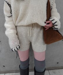 Kastane | 【SETUP対応】リブニットショートパンツ(その他パンツ)