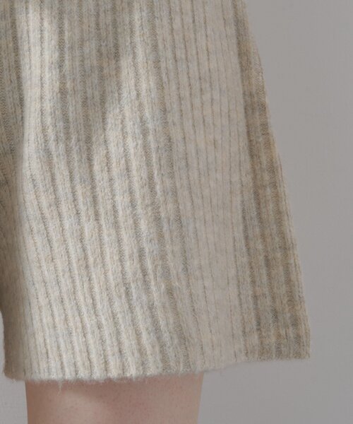 Kastane（カスタネ）の「【SETUP対応】リブニットショートパンツ（その他パンツ・レディース・アイボリー/サックスブルー/チャコールグレー・FREE）」の4枚目の写真