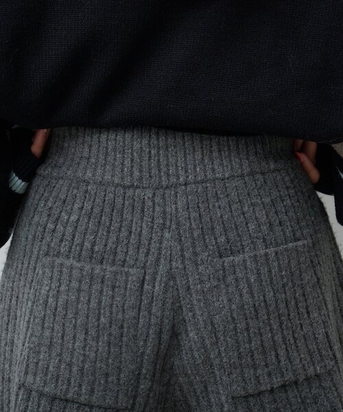 Kastane（カスタネ）の「【SETUP対応】リブニットショートパンツ（その他パンツ・レディース・アイボリー/サックスブルー/チャコールグレー・FREE）」の14枚目の写真